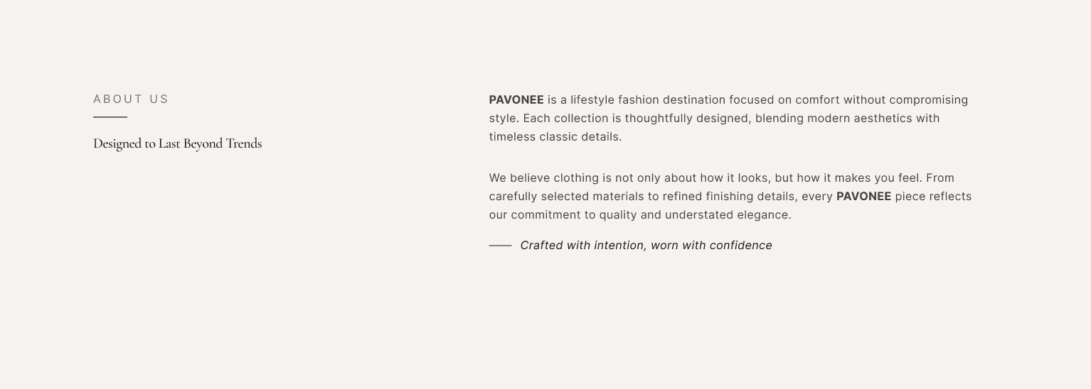 PAVONEE - Preview
